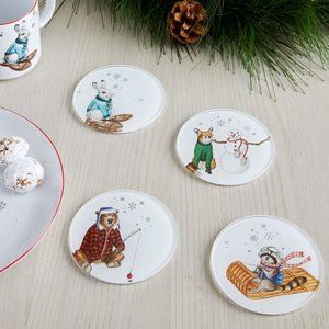 Rachel Kozlowski West Elm Dapper Animal Coasters